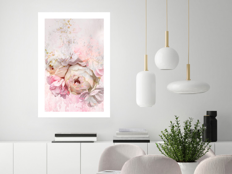 Poster Melancholic Rose - bouquet of spring flowers in light pink composition 127840 additionalImage 3