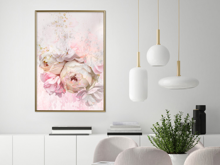 Poster Melancholic Rose - bouquet of spring flowers in light pink composition 127840 additionalImage 7