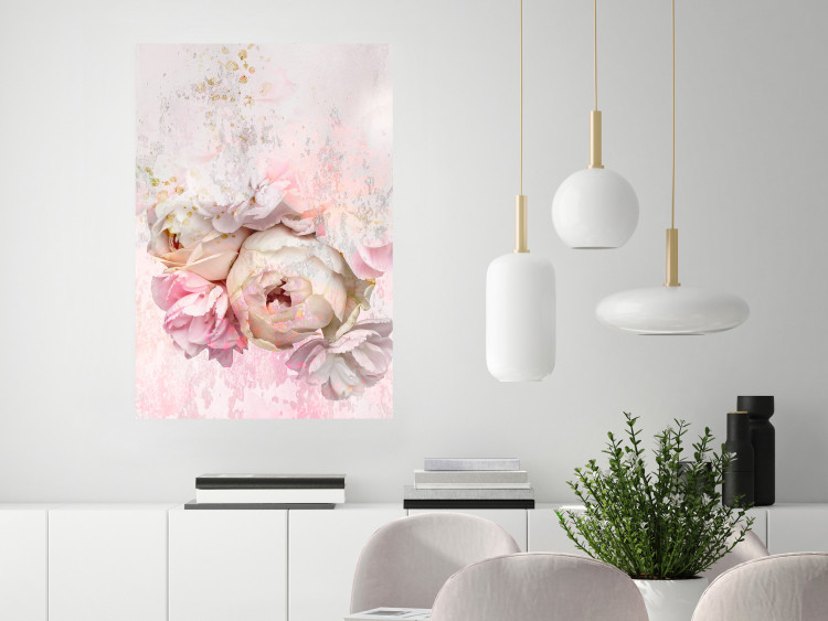 Poster Melancholic Rose - bouquet of spring flowers in light pink composition 127840 additionalImage 4
