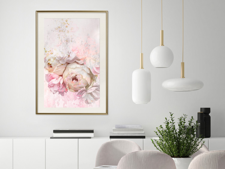 Poster Melancholic Rose - bouquet of spring flowers in light pink composition 127840 additionalImage 22