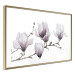 Poster Painted Magnolias - composition of plants with white flowers on a light background 128640 additionalThumb 6