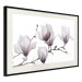 Poster Painted Magnolias - composition of plants with white flowers on a light background 128640 additionalThumb 3