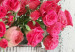 Canvas Roses in a Pot (1-part) wide - bouquet of roses in vintage motif 129140 additionalThumb 5