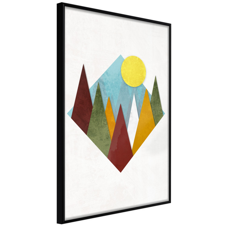 Wall Poster Mountain Morning - geometric abstraction with colorful mountain landscape 129340 additionalImage 13