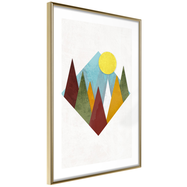 Wall Poster Mountain Morning - geometric abstraction with colorful mountain landscape 129340 additionalImage 7