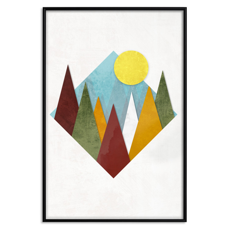 Wall Poster Mountain Morning - geometric abstraction with colorful mountain landscape 129340 additionalImage 16
