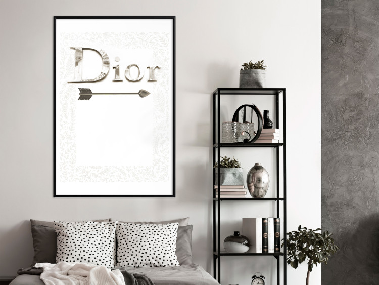 Poster Silver Dior - English text with a slight floral motif 130340 additionalImage 4