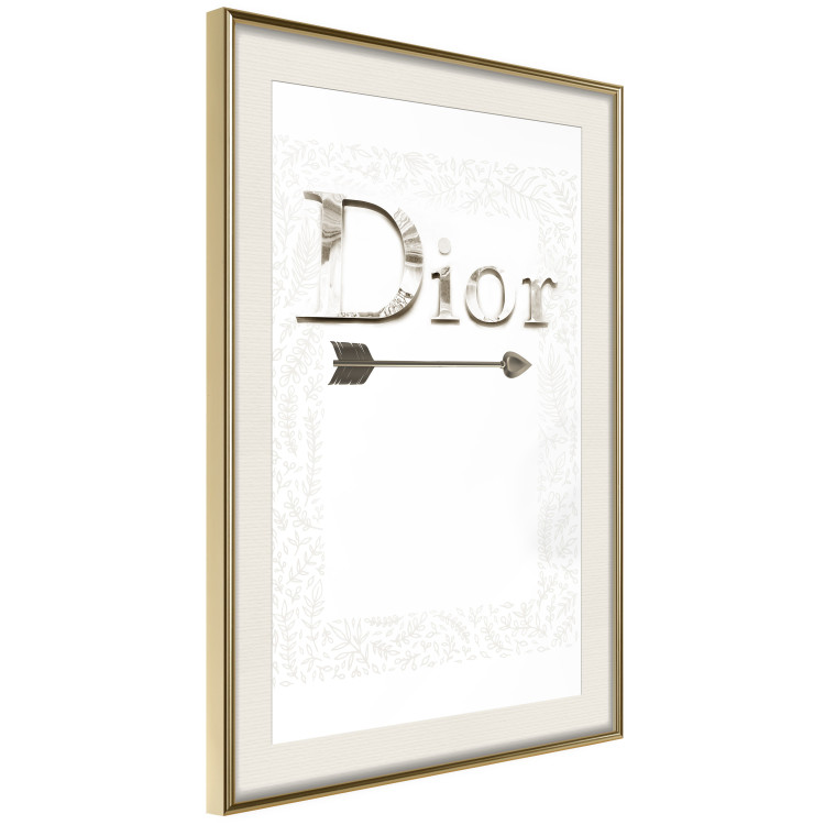Poster Silver Dior - English text with a slight floral motif 130340 additionalImage 3