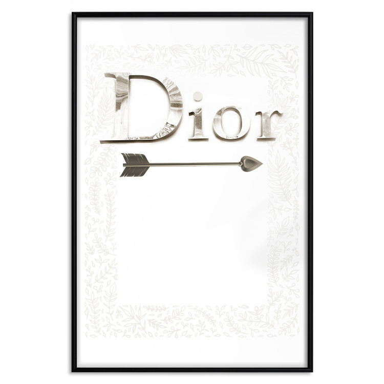Poster Silver Dior - English text with a slight floral motif 130340 additionalImage 20