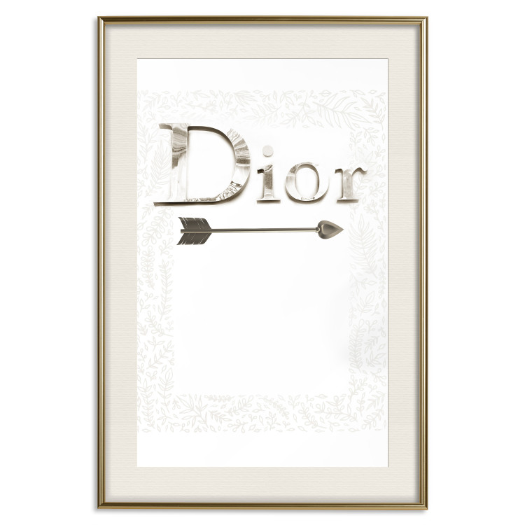 Poster Silver Dior - English text with a slight floral motif 130340 additionalImage 20