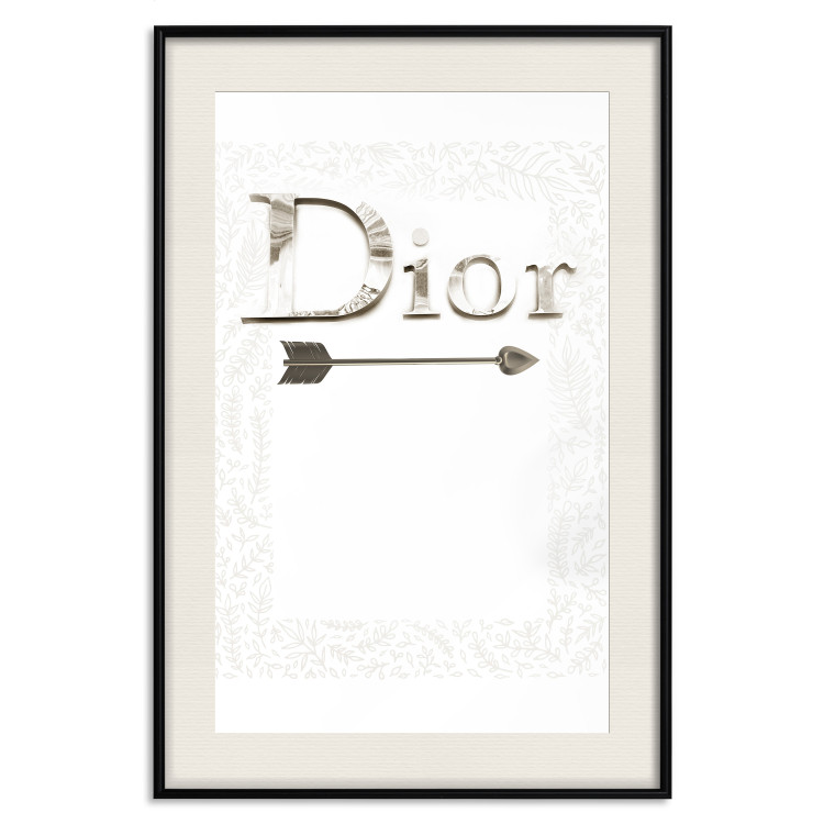 Poster Silver Dior - English text with a slight floral motif 130340 additionalImage 19