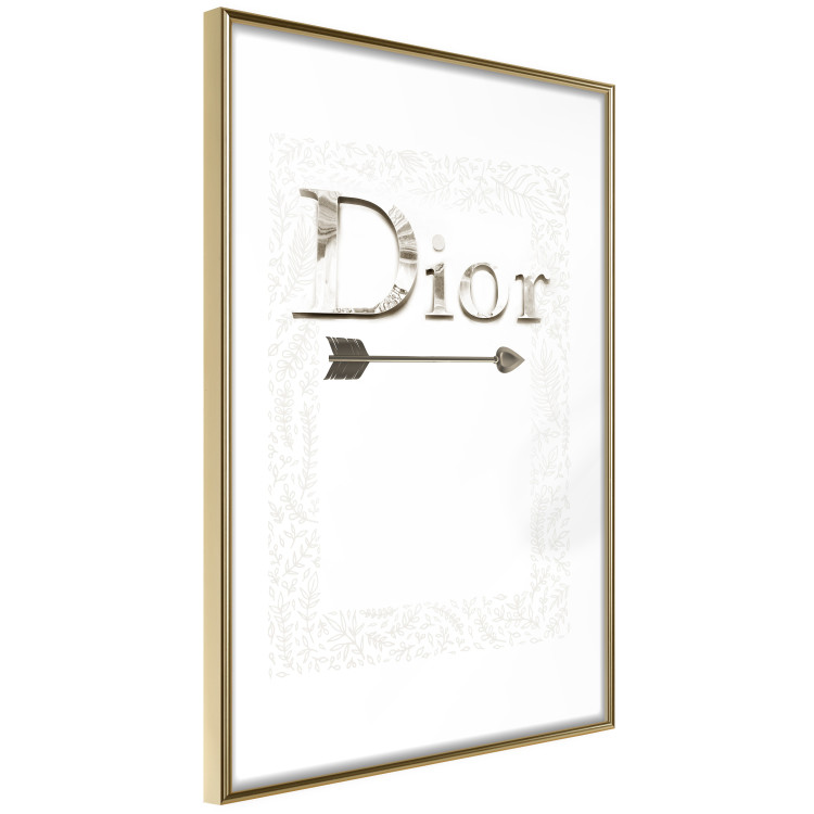 Poster Silver Dior - English text with a slight floral motif 130340 additionalImage 7