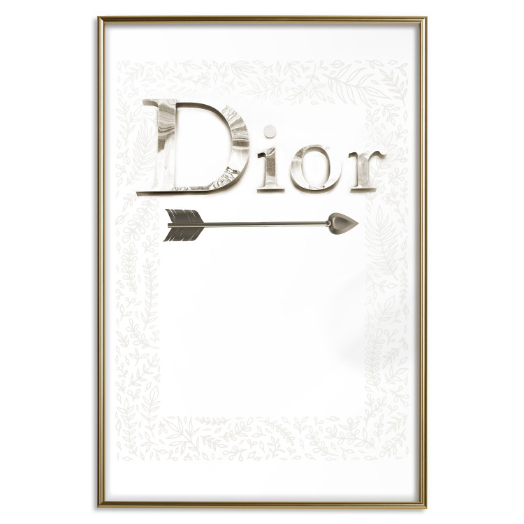 Poster Silver Dior - English text with a slight floral motif 130340 additionalImage 18