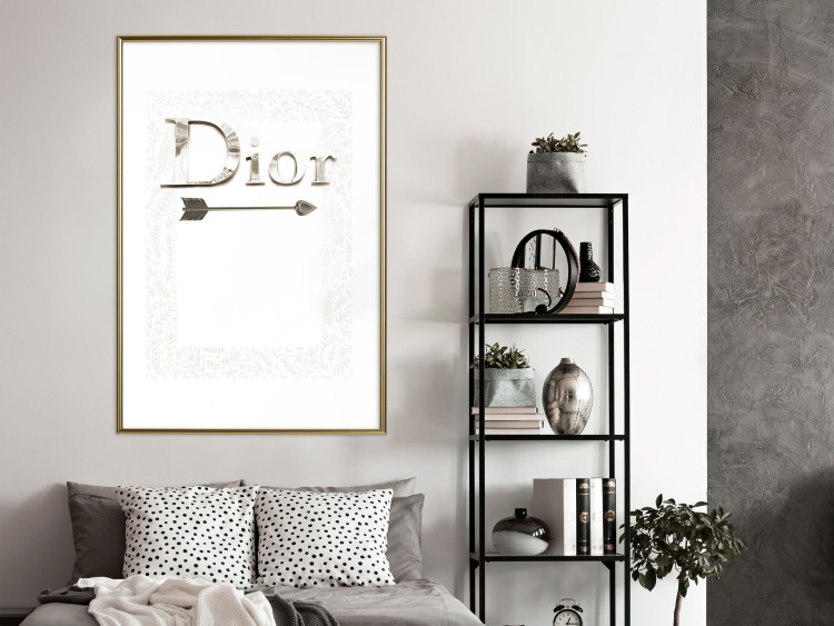 Poster Silver Dior - English text with a slight floral motif 130340 additionalImage 15