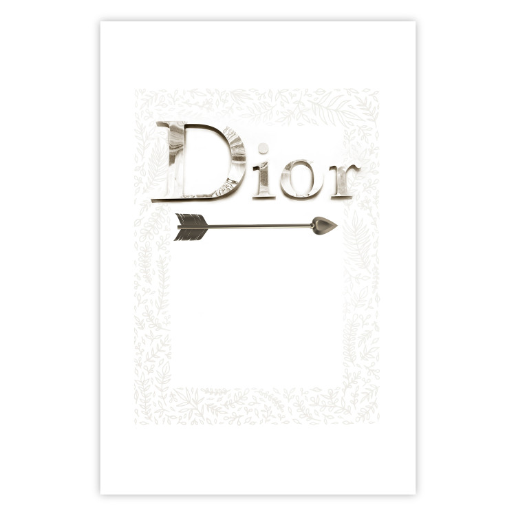 Poster Silver Dior - English text with a slight floral motif 130340 additionalImage 26