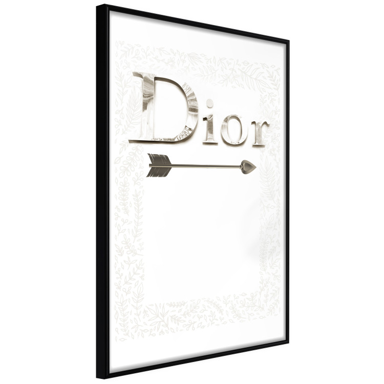Poster Silver Dior - English text with a slight floral motif 130340 additionalImage 13