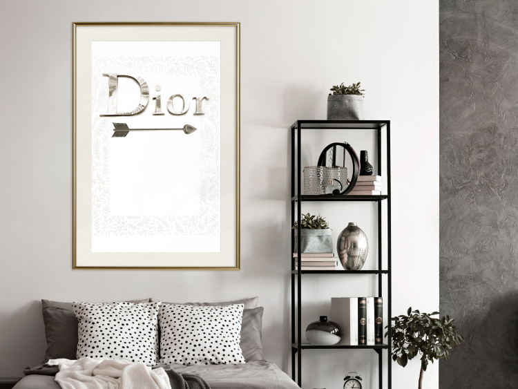 Poster Silver Dior - English text with a slight floral motif 130340 additionalImage 22