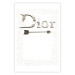 Poster Silver Dior - English text with a slight floral motif 130340
