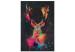 Canvas Print Striking Stag (1-piece) Vertical - colorful abstract deer 130440