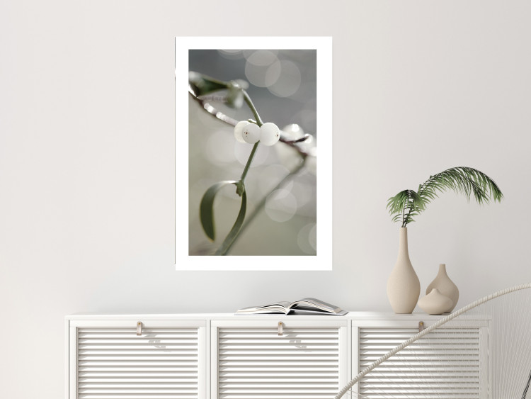 Wall Poster Purity of Mist - composition of a plant with white flowers on a nature background 130740 additionalImage 5