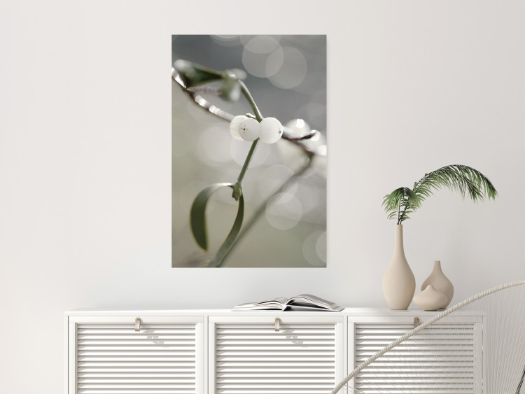 Wall Poster Purity of Mist - composition of a plant with white flowers on a nature background 130740 additionalImage 4