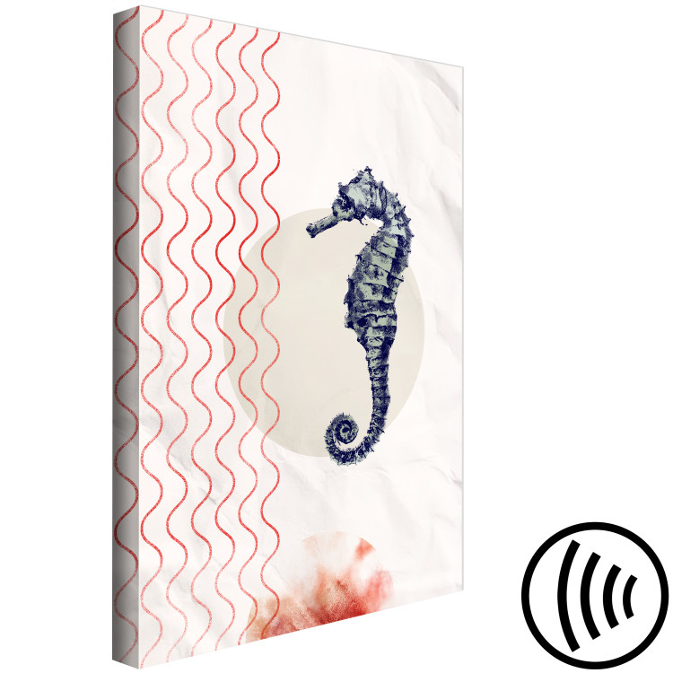 Canvas Print Seahorse - children's abstraction on background imitating paper 131640 additionalImage 6
