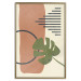 Wall Poster Nature's Geometry - green leaf among figures in an abstract motif 131840 additionalThumb 17