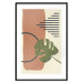 Wall Poster Nature's Geometry - green leaf among figures in an abstract motif 131840 additionalThumb 15