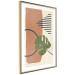 Wall Poster Nature's Geometry - green leaf among figures in an abstract motif 131840 additionalThumb 9