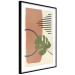 Wall Poster Nature's Geometry - green leaf among figures in an abstract motif 131840 additionalThumb 8