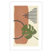 Wall Poster Nature's Geometry - green leaf among figures in an abstract motif 131840 additionalThumb 19