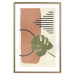Wall Poster Nature's Geometry - green leaf among figures in an abstract motif 131840 additionalThumb 14