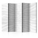 Room Divider Origami Wall II (5-piece) - white abstraction in paper waves 133240
