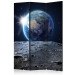 Room Divider View of the Blue Planet - cosmic landscape with moon against Earth backdrop 133640