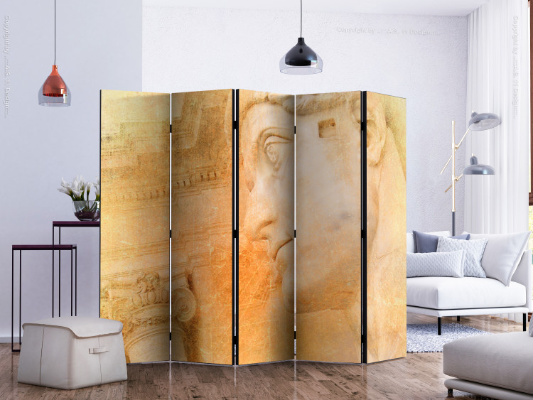 Room Divider Screen Greek God II - architecture and sculpture in an orange retro motif 133740 additionalImage 2