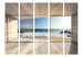 Room Divider Screen Finding Dream II - luxurious sea view from the window with clear sky 134040 additionalThumb 3