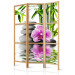 Room Divider Screen Orchid Serenity (3-piece) - Zen-style stones amidst nature 134340 additionalThumb 5