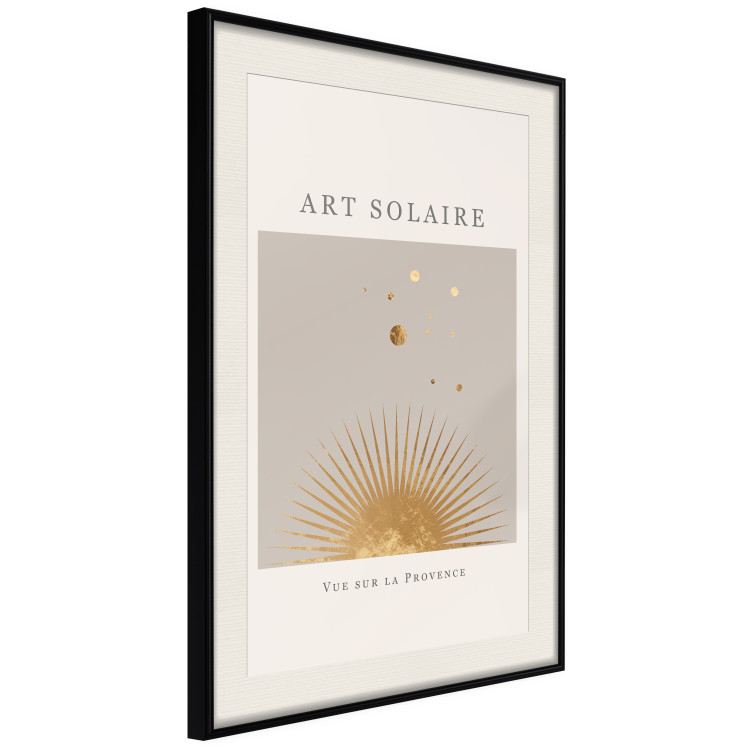 Poster Sunny Art - golden sun and dark text in scandi boho style 136540 additionalImage 8