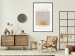 Poster Sunny Art - golden sun and dark text in scandi boho style 136540 additionalThumb 19