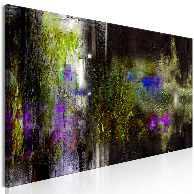 Canvas Koh-i-Noor (1-piece) Narrow - purple-green unique abstraction 142540 additionalImage 2