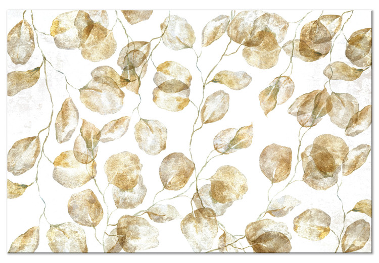 Canvas Art Print Delicate Leaves (1-piece) - plant landscape in art deco style 143040