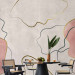 Wall Mural Soothing abstraction - composition of streamlined shapes on a pink background 143940 additionalThumb 6
