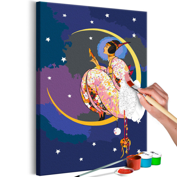 Paint by Number Kit Starry Night - Woman on the Moon Looking in the Mirror 144140 additionalImage 3
