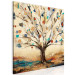 Canvas Abstract Tree (1-piece) - painted with warm nature colors 145140 additionalThumb 2