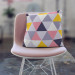 Decorative Microfiber Pillow Colourful mosaic - a geometric composition of triangles cushions 146840 additionalThumb 5