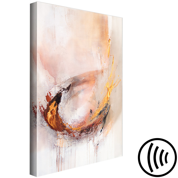 Canvas Painted Abstraction - Light Beige Composition With an Accent of Gold and Bronze 148440 additionalImage 6