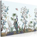 Canvas Art Print Oriental Birds - Cranes and Peacocks Among Vegetation and Flowers 149740 additionalThumb 2