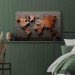 Large canvas print Copper Map of the World - Orange Outline of Countries on a Gray Background [Large Format] 151240 additionalThumb 5