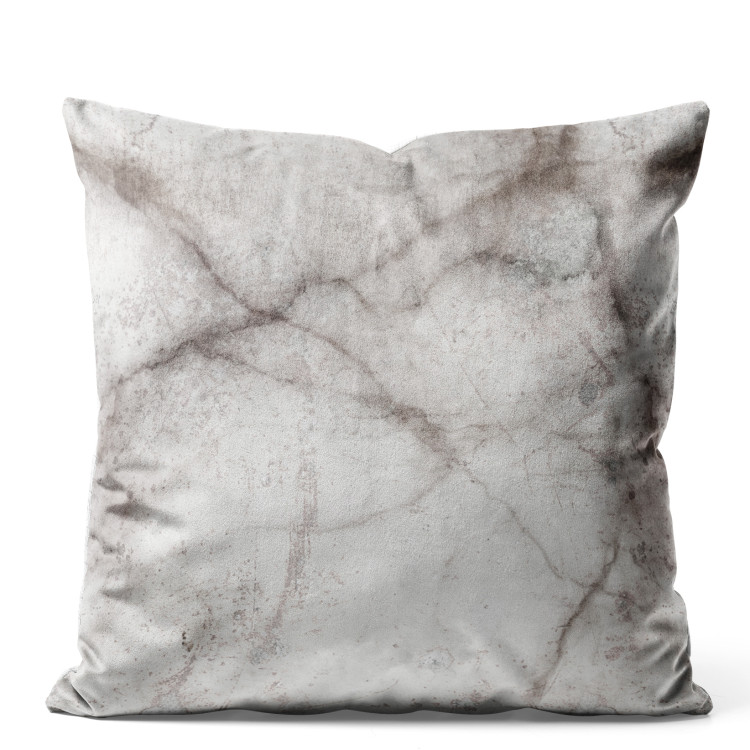 Decorative Velor Pillow Cloudy Marble - Composition With Texture of Rock With Dark Veins 151340