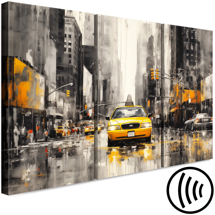 Canvas Art Print New York - Street Traffic and Iconic Yellow Taxis 151940 additionalImage 6